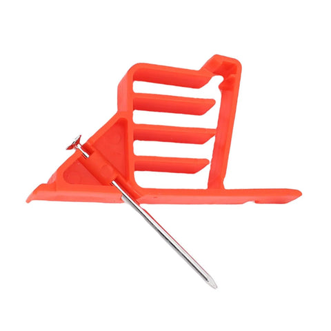 Top Rated Heavy Duty Cable Stackers For Organizing Coaxial Data And Power Cables Durable Plastic Wire Management Clips in red with a nail.