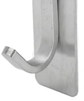 Close-up of a shiny stainless steel adhesive hook for coats and hats from Ditch The Drilling Drama With These Four Heavy Duty Adhesive Hooks.