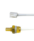 Thermal Sensor Replacement For Jim Bowie Daniel Boone And Davy Crockett Pellet Grills 110V P1036 Compatible Heavy Duty 18 Inch Wire Keeps Your Grill Temps On Point brass probe and white connector