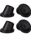 Heavy Duty Chair Leg Caps 4 Pack Rubber Feet Pads With Anti Slip Slope Tips For Commode Chair And Home Use 28mm shown in black rubber