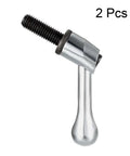 M10 X 25mm Adjustable Clamping Lever With Push Button Locking And Rotating Screw Handles Ratchet Quick Release Male Threaded Stud Knobs Silver Tone