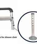 Lightweight Aluminum Leg Tubes With Replacement Suction Cup Tips For Toilet Safety Rail, Shower Chair, And Bath Stool