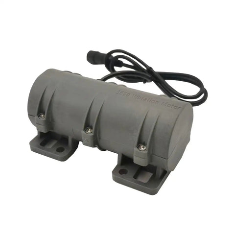 24V Vibration Motor With 110V Adjustable Speed Power Adapter 3800 RPM Shaker Motor For Massage Beds And Vibration Chairs Beefy Quiet Easy Install For Home Use, gray motor with mounting feet and cable