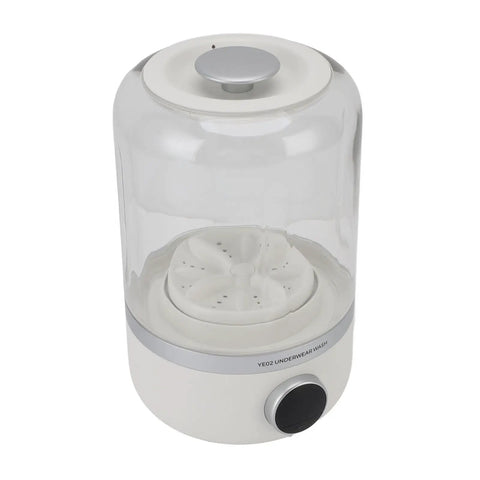 Your New Favorite Rechargeable Mini Washing Machine Featuring A Totally Chill 10W Motor For Gently Washing Delicate Fabrics Socks Underwear And Baby Clothes With Zero Hassle At Home Or On The Go - clear container design