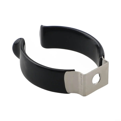 Spring clip for tool organization with narrow base, featuring slip-free rubber grip for stable storage in shop or garage.