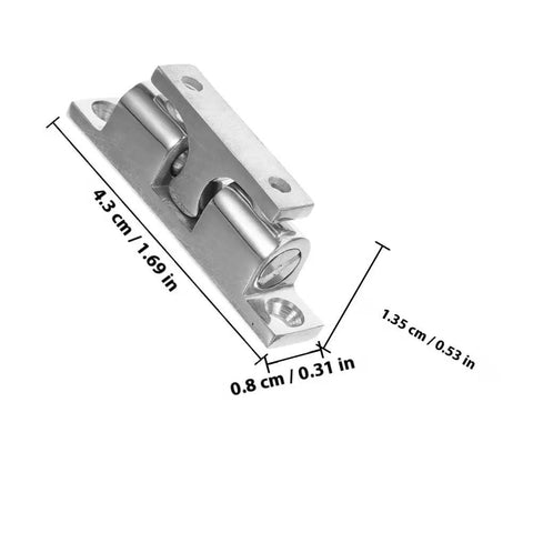 Heavy Duty Marine Door Latch Stainless Steel Cabinet Catch With Windproof Tension Spring dimensions view