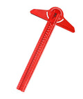 Aluminum Angle Finder Ruler With Integrated Protractor And Snap Marking Gauge For Spot On Construction Layouts straight red design