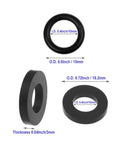 Propane Tank Gasket And O Rings Set For Soft Nose POL Fittings 10 Pieces Each, black gasket and O-ring, 10mm ID, 18.2mm OD