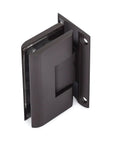 Concerto Heavy Duty 90 Degree Wall Glass Hinge in oil rubbed bronze for three eighths inch or one half inch glass doors shower enclosure