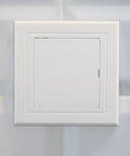 Sleek 3X3 Inch White Drywall Access Panel For Bathroom Plumbing Maintenance Durable Pvc Wall Cover Plate Seamless Flush Fit No Fuss Install.