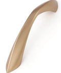 Champagne Bronze 3 Inch Arch Twisted Brass Cabinet Pulls 5 Pack Heavy Duty Zinc Alloy Drawer Handles, side view.