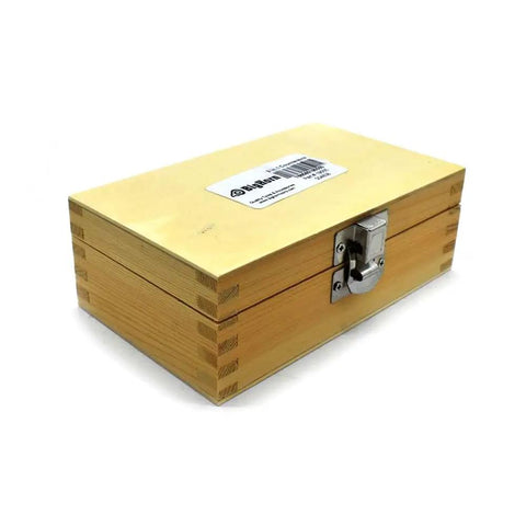 Wooden storage box for Three In One Countersink Set With Three Interchangeable Cutters For Wood Screws One Half Inch Five Eighths Inch and