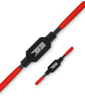 Built Tough Pair Of Adjustable Tap Wrenches With Smooth As Butter Ratcheting Handles Plus Preoiled Protection For Quick Automotive Thread Repair And Efficiency Up To M20, showcasing a pair of red-handled tap wrenches.