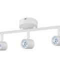 Arcfox 24W Three Light LED Track Lighting Kit With Dimmable Rotatable Heads 3000K Warm White ETL Listed CRI90 in white housing