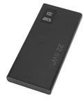 Mini UPS Battery Backup For Routers And Security Cameras With 4050 Mah Capacity To Keep Your Wifi Humming Through Blackouts shown from an angle with display.