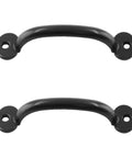 12 Piece Antique Plum Blossom Zinc Alloy Door And Drawer Pulls Set, Black Gate Handles 4 Inch 102mm Length With 3.2 Inch 81mm Hole Spacing, Includes 24 Mounting Screws, Ideal For Cabinets, Drawers, Wardrobes And Sliding Doors.