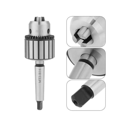 Heavy Duty Mt2 Morse Taper Drill Chuck for Lathe and Drill Press 5/8 Inch Keyed Three Jaw Pro Grade Steel Construction for Hardcore Metalworking and Precision Turning Badass Performance for Any Job Shop or Weekend Warrior Project