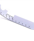 2 Pack Pupil Distance Ruler For Eye Measurement PD Gauge Tool Ophthalmic Meter For Prescription Eyeglasses This Pupillary Distance Ruler Delivers Precise Readings And Includes Pro Eye Care Tips For A Dope Glasses Fit. white PVC PD ruler, 17.6 cm, angled close-up