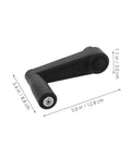 Lurrose Premium Plastic Crank Handle With 12Mm Hole Ergonomic Grip shown at 5x3.4 inches, ideal for heavy duty outdoor use.
