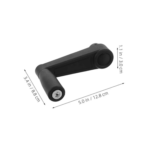Lurrose Premium Plastic Crank Handle With 12Mm Hole Ergonomic Grip shown at 5x3.4 inches, ideal for heavy duty outdoor use.