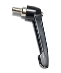 Crank Up Your Indoor Rides With These Rugged All Metal Exercise Bike Seat Post Clamping Levers featuring a black steel quick release lever.