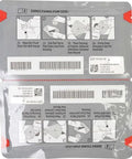 HyFin Vent Chest Seal Twin Pack packaging, back view, with directions for use and barcodes.