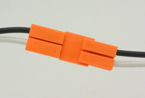 Close-up of electrical connector for 8 Pack 4 Inch LED Recessed Retrofit Downlights 13W 90 CRI Dimmable 2700K Warm White 910 Lumen Ceiling Light UL