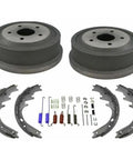 Premium Dryowre Brake Drum And Shoe Set For Dodge Ram 1500-2000-2001 Rear Left Driver Right Passenger Non Asbestos Organic Kit With Heavy Duty Springs Perfect Upgrade For Your Ride. Rear brake drum and shoes with springs