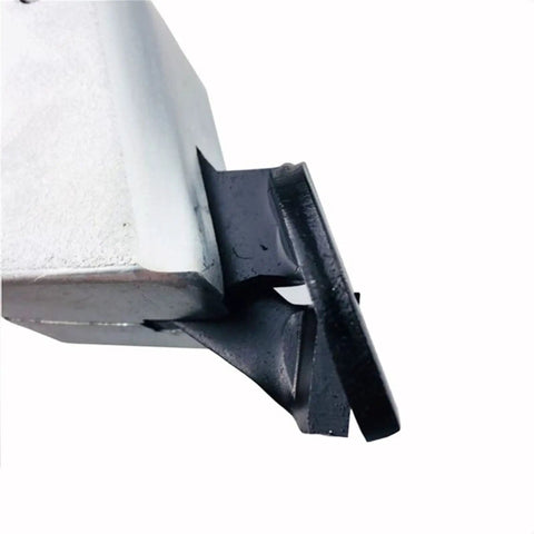 Heavy Duty Electric Sheet Metal Shears And Wire Nibbler Attachment For Cordless Drills showing the cutting edge and attachment detail.