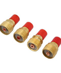Gas Lens Kit 46Pcs Set For WP-9/20/25 TIG Torch alumina nozzle and collet body components displayed in a row