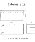 Heavy Duty Abs Lithium Battery Enclosure Box With Solid Screw Mounts And Plenty Of Room For Rolling Your Very Own Custom Energy Setup Today, dimensions 520x220x225mm.
