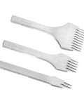 Leather Stitching Chisel And Punch Set With 2 Prongs 5 Prongs And 10 Prongs White Steel For Leather Craft DIY Projects