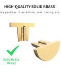 Close-up of solid brass components from Brass Drawer Knobs 25mm 1 Inch Gold Cabinet Knobs Set Of 12 for durability.
