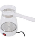 600 Ml Electric Turkish Coffee Maker For Home Use With Removable Anti Scald Handle, 600W Fast Brew Coffee Pot In Glass And Stainless Steel