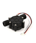 10W Water Turbine Generator For Micro Hydroelectric Power Portable Outdoor Go-To Generator, black plastic shell, connectors visible.