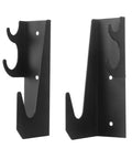 Black steel 2 Pack Heavy Duty Floor Jack Storage Rack Wall Mount Stand for hydraulic trolley jacks.