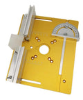 Heavy Duty Rustproof Aluminum Router Table Insert Plate For Woodworking Pros With A Smooth Operator Finish, 240x200mm size, shown from above.