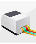 Direct Thermal Label Printer Desktop High Speed 127MM Per Second Shipping And Apparel Tag Maker with colorful printed labels.