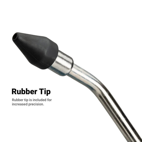 Close-up of the 5 Inch Air Blow Gun With Rubber Tip For Quick Drying And Debris Clearing, showing the durable rubber tip for precision use.