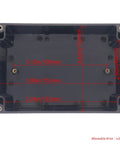 Hella Durable IP65 Waterproof ABS Project Case, Top Shelf DIY Electronics Junction Box showing internal dimensions and mounting points.