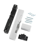 Hidden Hydraulic Door Closer With Ultra Quiet Soft Close, Anti Pinch Safety, Auto Rebound Tech, sleek hidden mount parts