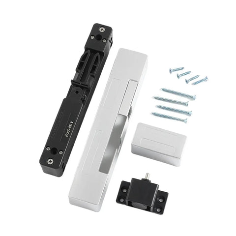 Hidden Hydraulic Door Closer With Ultra Quiet Soft Close, Anti Pinch Safety, Auto Rebound Tech, sleek hidden mount parts