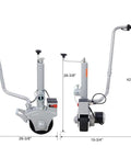 CwKiss Electric Trailer Dolly 5000 Lb Capacity With Automatic Brake And Reinforced Steel, showing dimensions and design features.