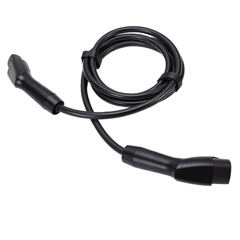Heavy Duty 50A EV Charger Extension Cord 16.4 Foot Level 1 Portable Charging Cable with durable connectors for easy charging.