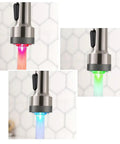 LED Light Kitchen Faucet With Pull Down Sprayer Dope Style Sus304 Stainless Steel Industrial Single Handle Brushed Nickel Finish