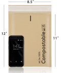 8.5x12 Inch Biodegradable Brown Kraft Bubble Mailers Pack Of 25 Compostable Padded Envelopes Self Seal Bags With Phone