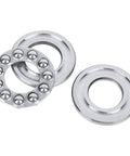 Five-pack mounted axial ball thrust bearings in silver steel with 5/8 inch bore