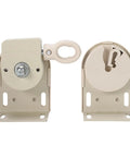 Universal Cordless Crank Bracket Mounting Kit For Porch And Backyard Sunshades Aluminum Alloy Hardware Beige Finish