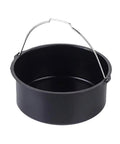 8-inch baking pan from 6 Piece Air Fryer Accessory Kit For 5.0 To 7.0 Quart Models With handle, fits most 3.7 Qt and up electric fryers.