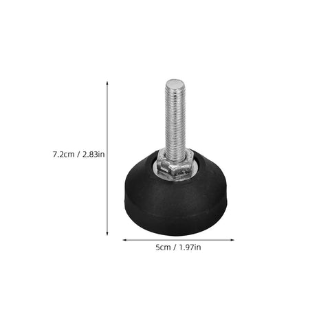 Heavy Duty Adjustable Leveling Feet Set Of 8 For Machinery And Tables Carbon Steel Furniture Levelers with dimensions shown